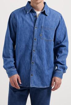 Chris Denim Shirt - Medium Stone via Mud Jeans