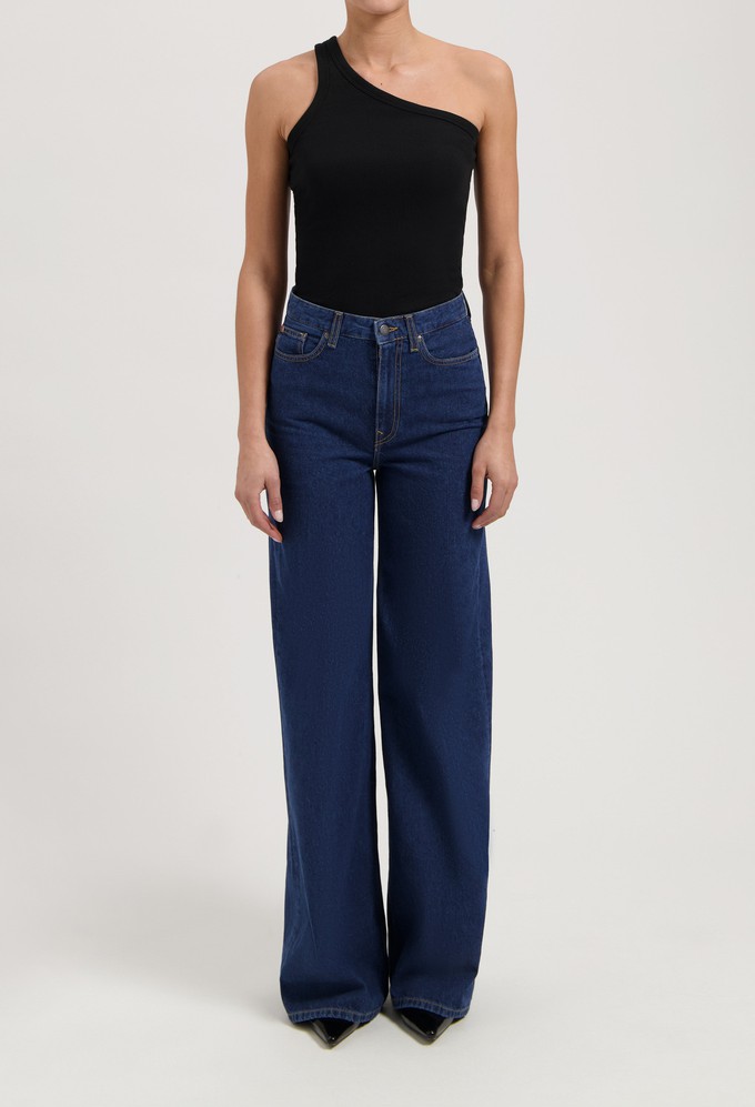Sara High Loose - Stone Indigo from Mud Jeans