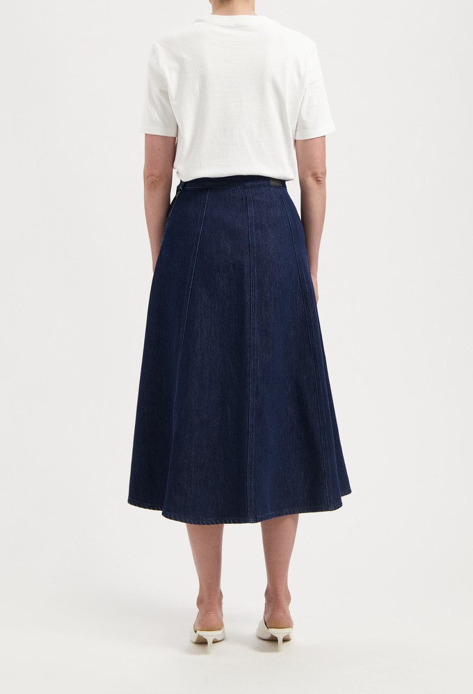 Mae Panel Skirt - Stone Indigo from Mud Jeans