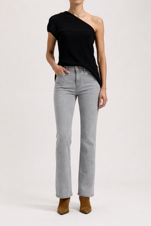 Isy High Flared - Faded Grey from Mud Jeans