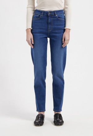 Mams High Tapered - Stone Indigo from Mud Jeans