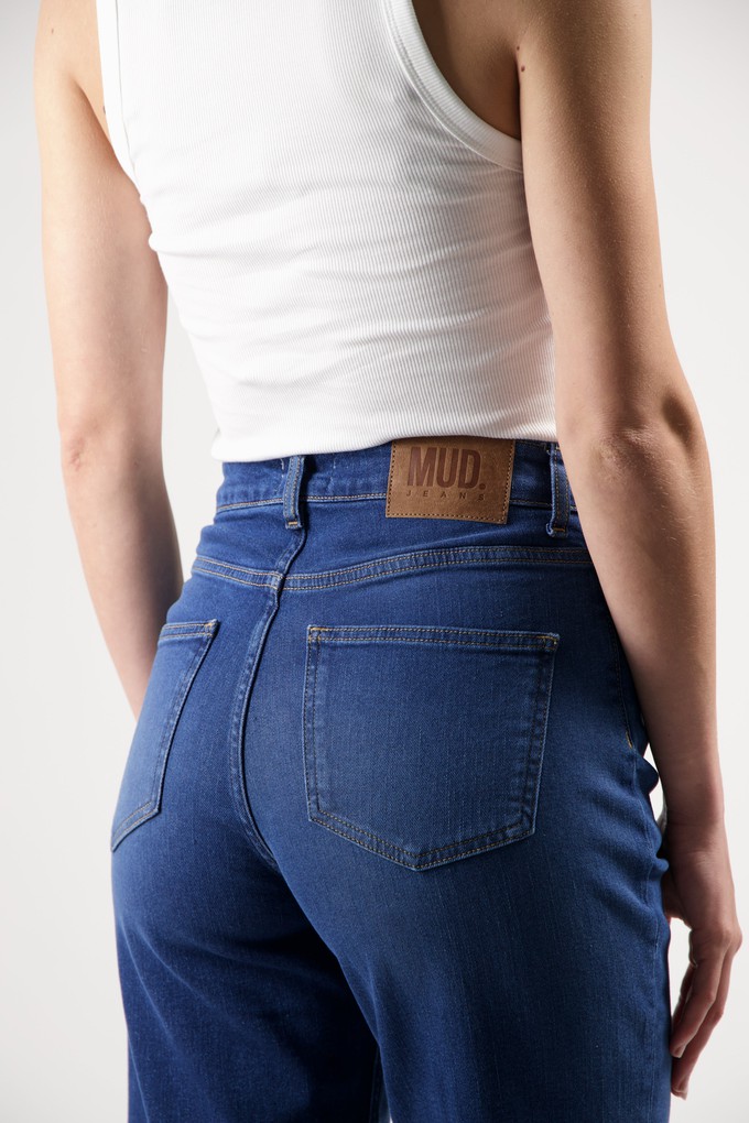 Mams High Tapered - Stone Indigo from Mud Jeans