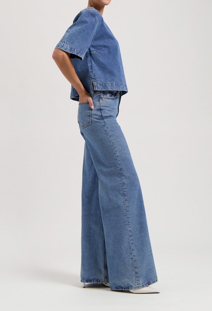 Sara High Loose - Stone Vintage from Mud Jeans