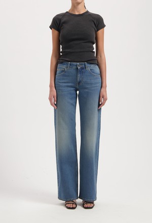 Cleo Mid Loose - Earth Stone from Mud Jeans