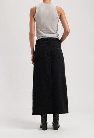 Lena Long Skirt - Nero Nero from Mud Jeans