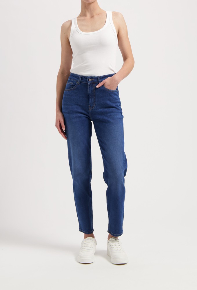 Mams High Tapered - Stone Indigo from Mud Jeans