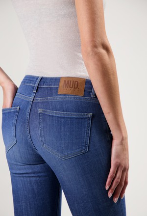 Faye Low Slim - Stone Indigo from Mud Jeans