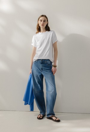 Demi High Balloon - Medium Aged from Mud Jeans