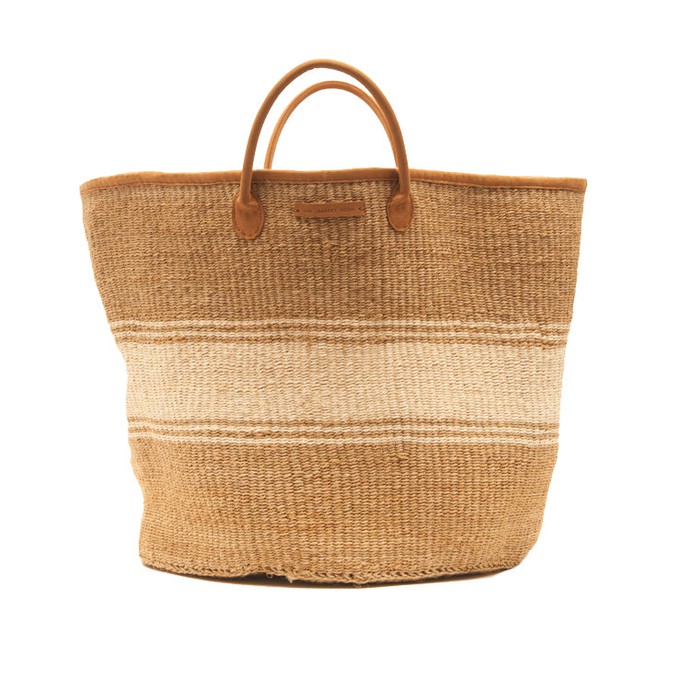 WOVEN SISAL BASKET stripe from Mymarini