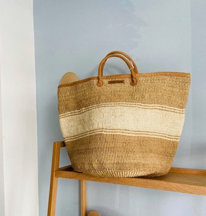 WOVEN SISAL BASKET stripe from Mymarini