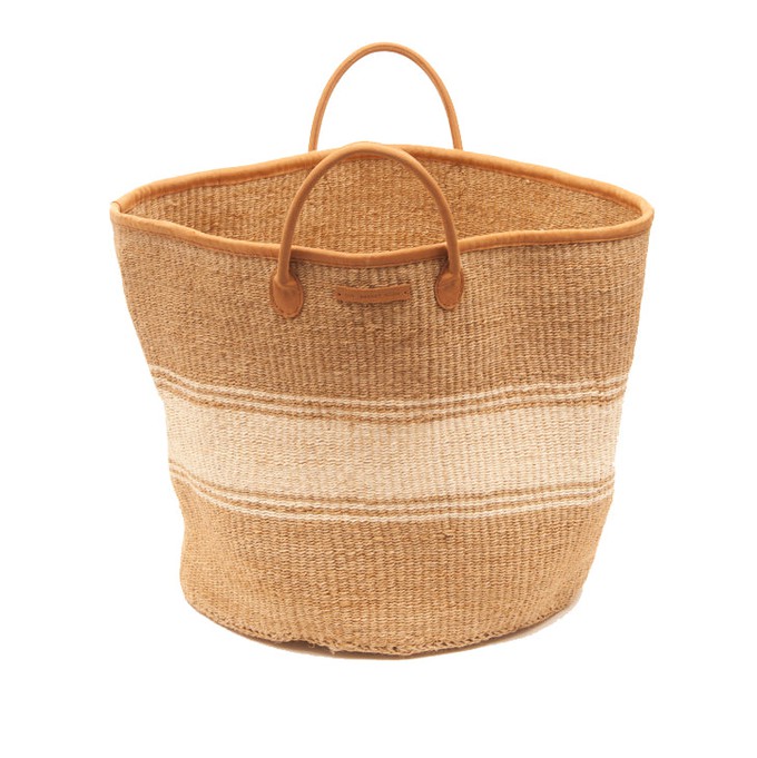 WOVEN SISAL BASKET stripe from Mymarini