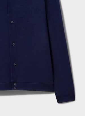 ZQ Merino Wool Steel Blue Jersey Shirt from Neem London