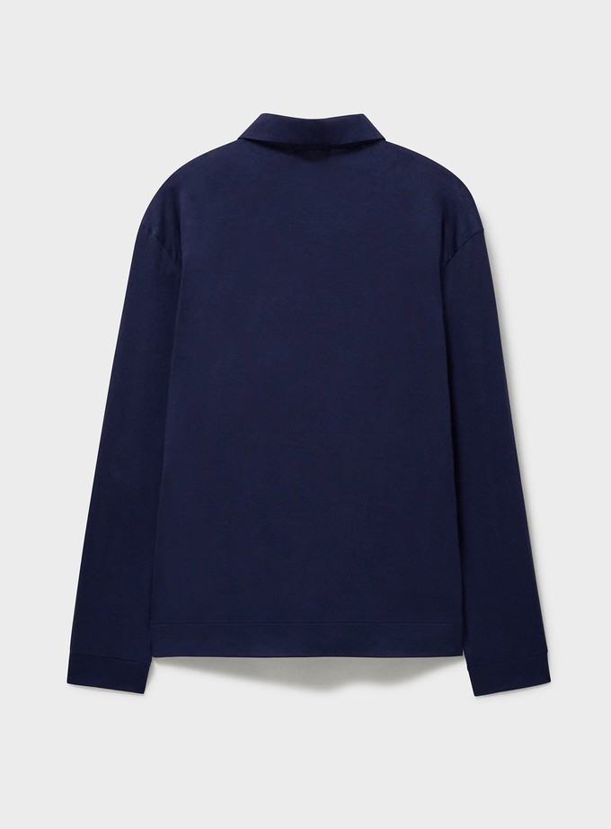 ZQ Merino Wool Steel Blue Jersey Shirt from Neem London