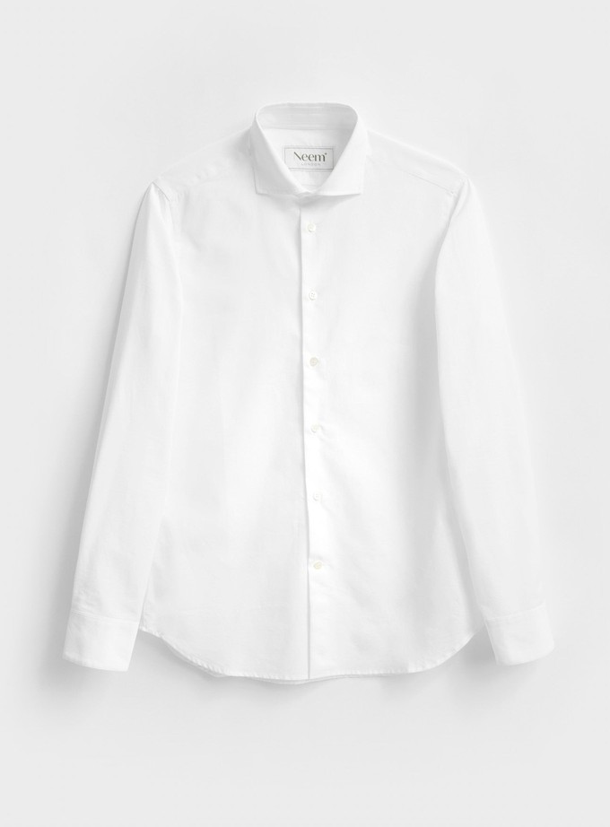 Recycled Italian White Cut Away Shirt from Neem London