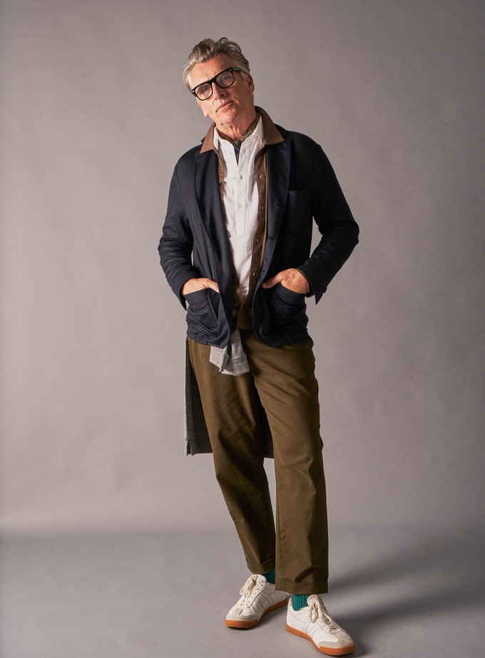 Organic Cotton Stretch Deep Neem Green Pleated Trouser from Neem London