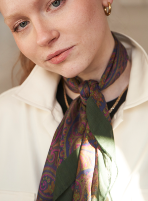 Biodegradable Italian Tencel British Racing Green Neck Scarf from Neem London