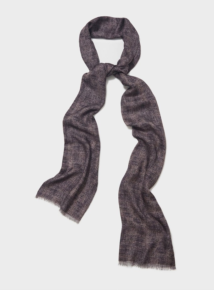 Italian Tencel Biodegradable Chocolate Semi-Plain Scarf from Neem London