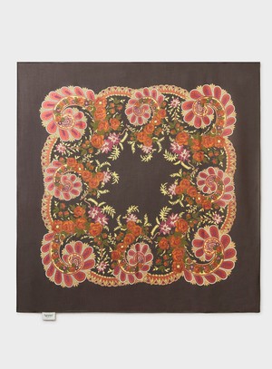 Biodegradable Italian Tencel Orange Paisley Neck Scarf from Neem London