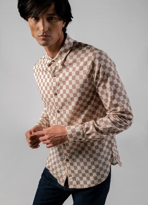 Sand Checkers Everyday Shirt from No Nasties