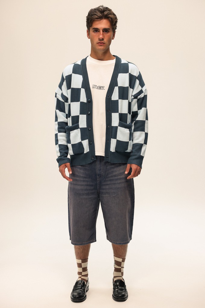 Checkered Blue Cardigan from NWHR