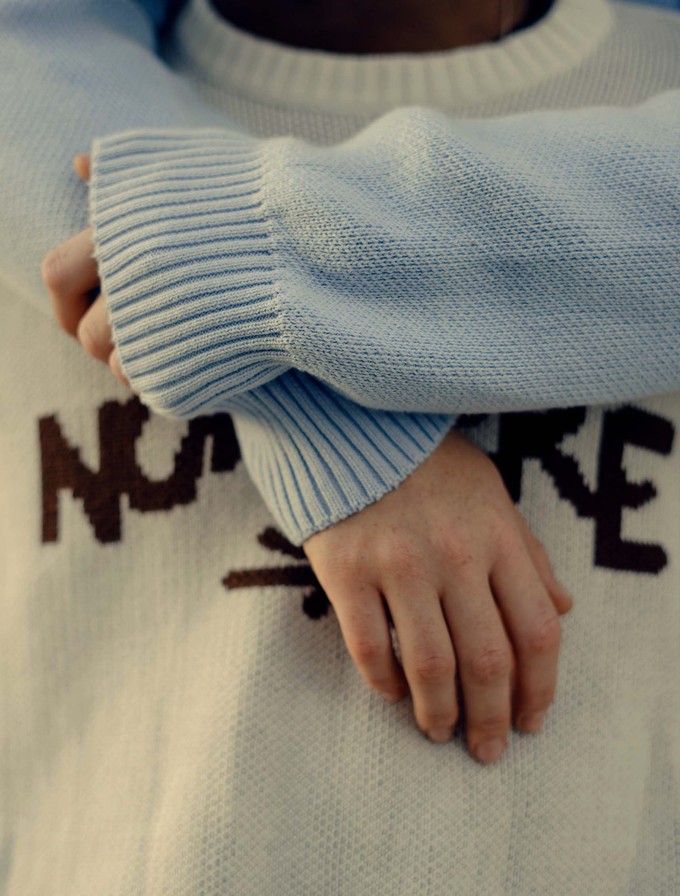 Sweater Nowhere baby blue from NWHR