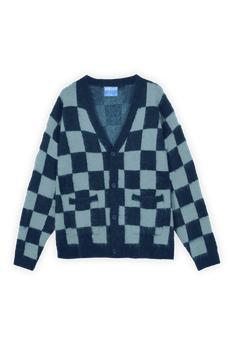 Checkered Blue Cardigan via NWHR