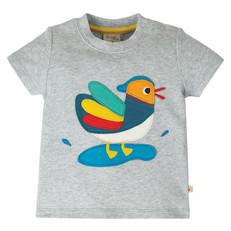 FRUGI Grijs t-shirt met een mandarijneend via Olifant en Muis