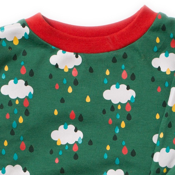 LITTLE GREEN RADICALS Pyjama van biokatoen met wolkjes from Olifant en Muis