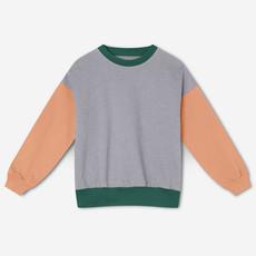 PREORDER Boxy Sweater Colorblocking I Grey Melange van Orbasics