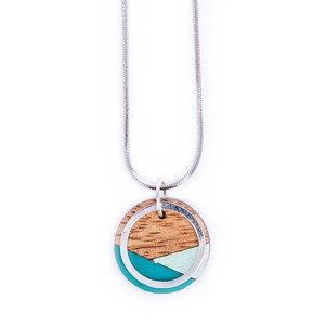 Conture Recycled Wood Silver Necklace (6 Colours available) from Paguro Upcycle
