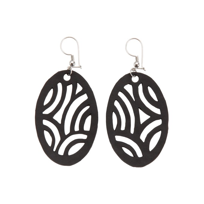 Seraphine (I) Recycled Rubber Earrings from Paguro Upcycle Seraphine (I) Recycled Rubber Earrings from Paguro Upcycle
