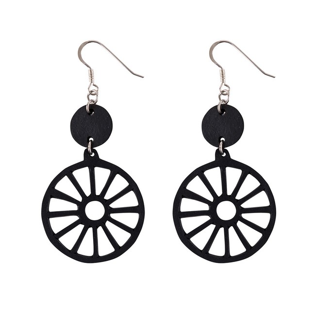 Water Wheel Upcycled Rubber Earrings from Paguro Upcycle