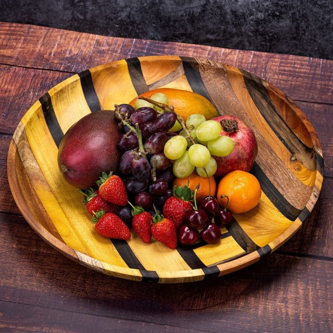 Artisan Upcycled End Grain Fruit Bowls (2 Patterns & 2 Sizes Available) from Paguro Upcycle