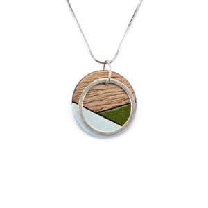 Conture Recycled Wood Silver Necklace (6 Colours available) from Paguro Upcycle