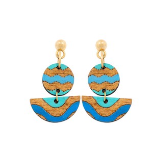 Ada & Cecek Recycled Wood Earrings from Paguro Upcycle