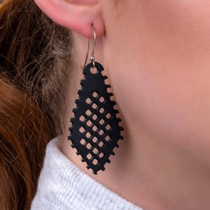 Diamond Recycled Rubber Earrings from Paguro Upcycle