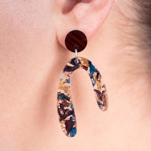 Aspen U Shaped Statement Resin Earrings from Paguro Upcycle