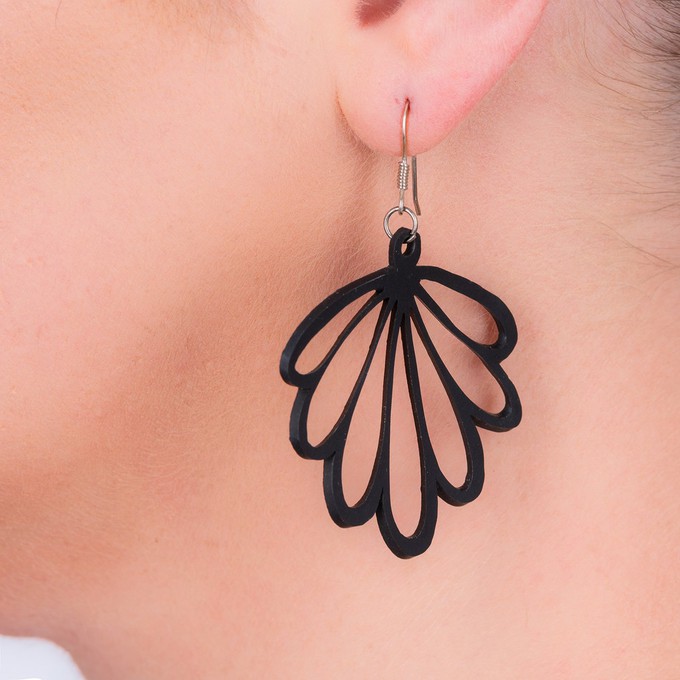 Shell Recycled Rubber Earrings from Paguro Upcycle