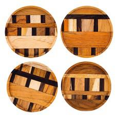 Unique Handmade End Grain Wooden Coasters (Set of 2 or 4) via Paguro Upcycle