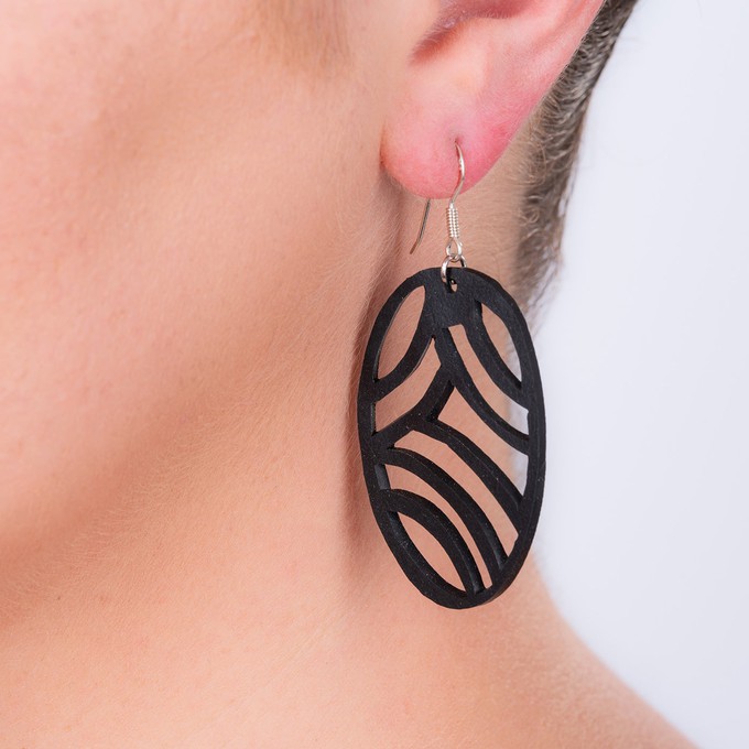 Seraphine (I) Recycled Rubber Earrings from Paguro Upcycle Seraphine (I) Recycled Rubber Earrings from Paguro Upcycle