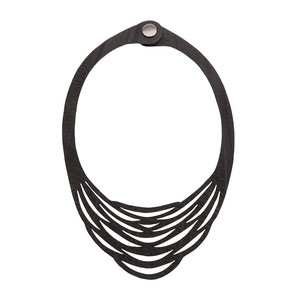 Autumn Vegan Rubber Statement Necklace from Paguro Upcycle
