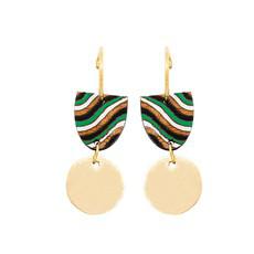 Rawan Recycled Wood Earrings via Paguro Upcycle