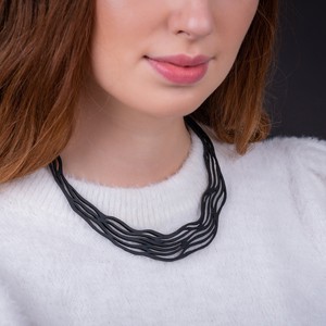 Flow Elegant Recycled Rubber Necklace from Paguro Upcycle