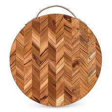 Herringbone Pattern Wooden Chopping Board van Paguro Upcycle