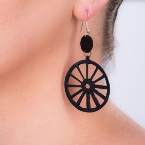 Water Wheel Upcycled Rubber Earrings from Paguro Upcycle