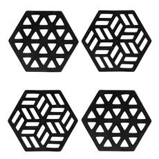 Zeta Handcrafted Recycled Rubber Coaster - Set of 2 or 4 van Paguro Upcycle