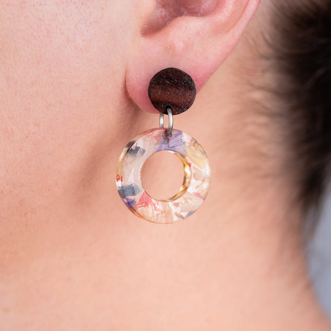 Donatello Urban Statement Resin Earrings from Paguro Upcycle