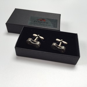 Recycled Bicycle Chain Cufflinks (3 Colours Available) from Paguro Upcycle