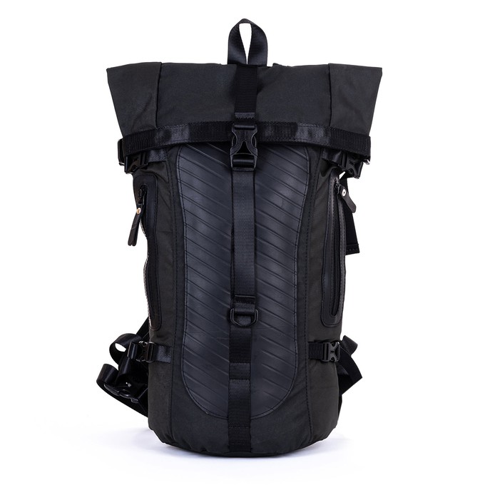 Soldier Water Resistant Vegan Backpack with Laptop Compartment from Paguro Upcycle