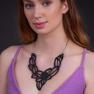 Iris Elegant Inner Tube Vegan Necklace from Paguro Upcycle